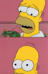 Homer talks to his brain Meme Template