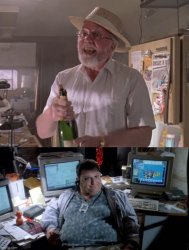 Hammond and Nedry Meme Template