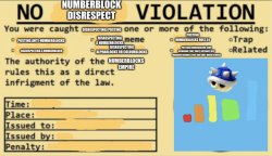 No numberblocks disrespecting violation Meme Template