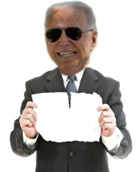 Biden holding ripped paper Meme Template