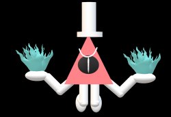 3D Angry Bill Cipher Meme Template