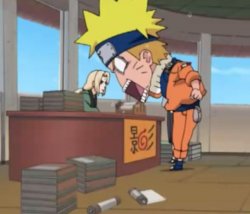 Naruto yells at Tsunade Meme Template