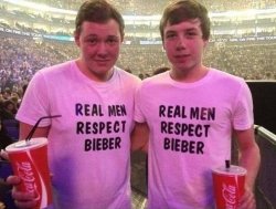 Real men respect Bieber Meme Template