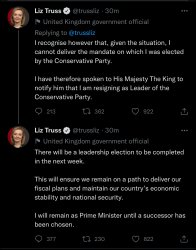 Liz Truss resigns as PM Meme Template