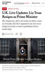 Liz Truss resigns as PM Meme Template