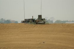 Leclerc tank peering over hill Meme Template