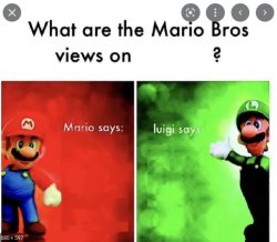 Mario Says Luigi Says Meme Template