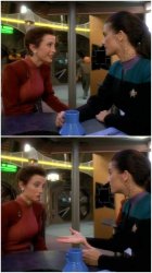 Star Trek Deep Space Nine Two Panels Major Kira Jadzia Dax Meme Template