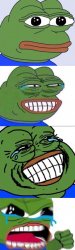 Pepe laughter intensifies 4-panel Meme Template