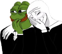 Pepe Wojak laughing transparent Meme Template