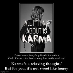 Taylor Swift Karma lyrics Meme Template