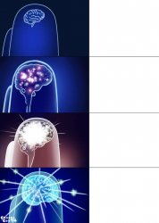 Amoung Us brain Meme Template