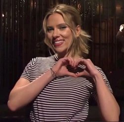 Scarlett Johansson heart Meme Template