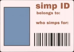 Simp Card Meme Template