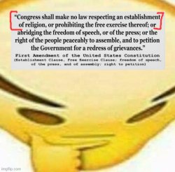 First Amendment free exercise clause Meme Template