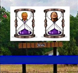 NY billboard Schumer and AOC in hourglass Meme Template