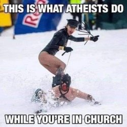 This is what atheists do while you’re in church Meme Template