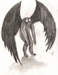 Mothman drawing Meme Template