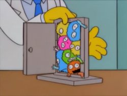 Simpsons disease virus doorway stuck Meme Template