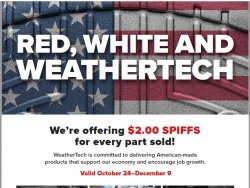 Red, White and Weathertech $2.00 Spiff Meme Template