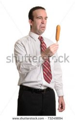 Man Holding Corndog Meme Template