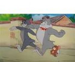 Tom and jerry walking Meme Template