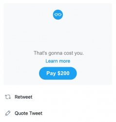 blank you owe money for a tweet Meme Template