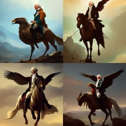 Alexander Hamilton riding a bald eagle to glory Meme Template