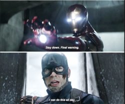 Iron man/capt I can do this all day Meme Template