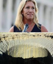 Marjorie Taylor Greens huge hole Meme Template