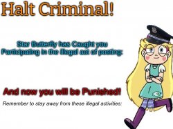 Halt criminal! (Star Butterfly) Meme Template