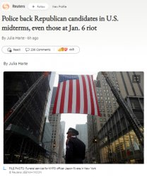 Police back Republican candidates at Jan. 6 riot Meme Template