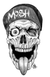 Mosh skull tattoo Meme Template