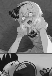 Anime girl assaults Brad Meme Template