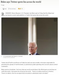 Biden says Twitter spews lies Meme Template