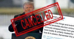 Trump Twitter cancelled Jan. 6 Meme Template