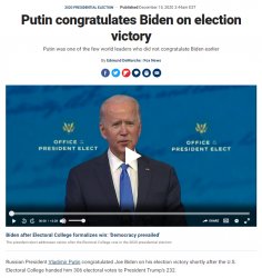 Putin congratulates Biden Meme Template