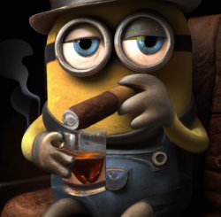 minion with cigar Meme Template