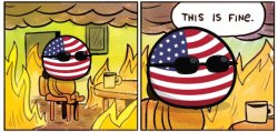 America countryball this is fine Meme Template