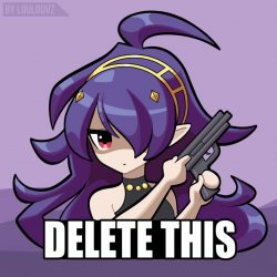 Girl with purple hair Meme Template