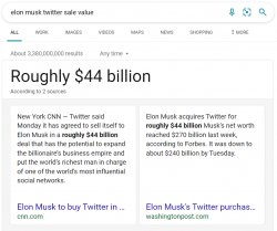 Elon Musk Twitter sale roughly 44 billion Meme Template