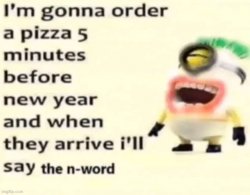 pizza minion Meme Template
