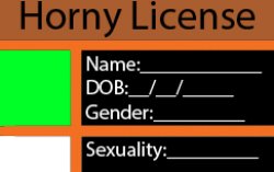 Horny license Meme Template