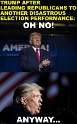 Trump after 2022 midterm disaster Meme Template