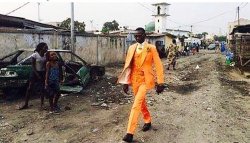 orange suit pimp strut africa me Meme Template