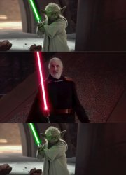 yoda and dooku conversation Meme Template