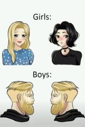 Girls vs Boys Higher Quality Meme Template