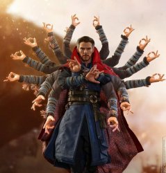 Dr. Strange multi arms Meme Template