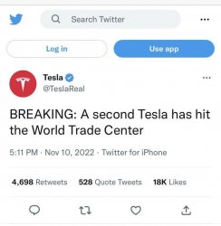 A second Tesla has hit the World Trade Center Meme Template