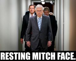 Resting Mitch face Meme Template
